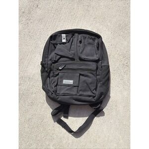 Belle Russo Black Canvas Backpack Men's Everyday Travel School Book Bag Medium